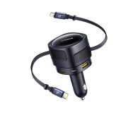 Ładowarka do smartfonów Baseus Ładowarka samochodowa 90W 2x USB-C + kabel USB-C i Lightning